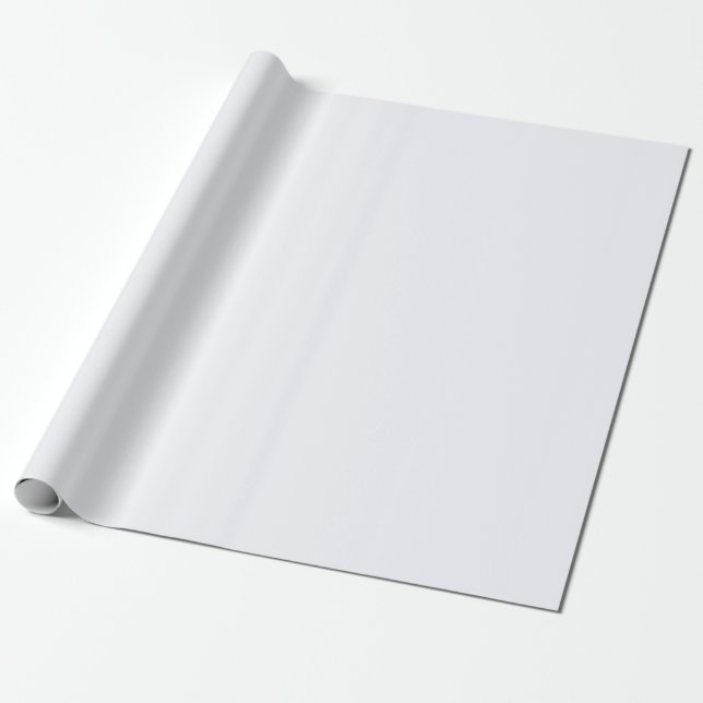 Ghost White Solid Color Wrapping Paper (Unrolled)