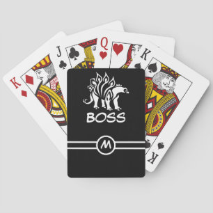 Ghost White Stegosaurus Spiked Dinosaur Poker Cards