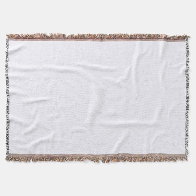 Ghost White Throw Blanket (Front)