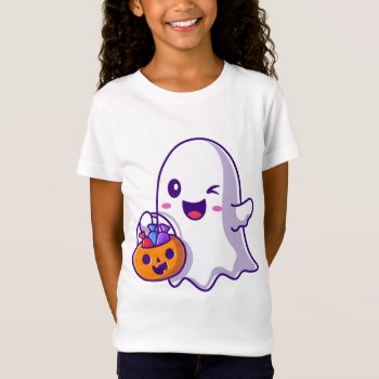 Ghost Wink Halloween T-shirt by StargazerDesigns at Zazzle