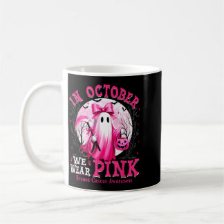 Ghost Witch Breast Cancer Awareness Artwork Coffee Mug