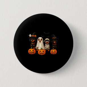 Ghost Witch Mummy Pumpkin Dachshund Dog Costume Ha Button