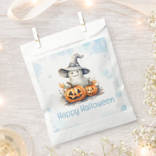 Ghost Witches Hat Jack-O' Lantern Happy Halloween Favor Bag