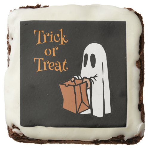 Ghost with Bag Trick or Treat  Brownie