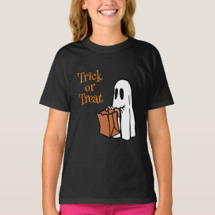 Ghost with Bag Trick or Treat T-Shirt