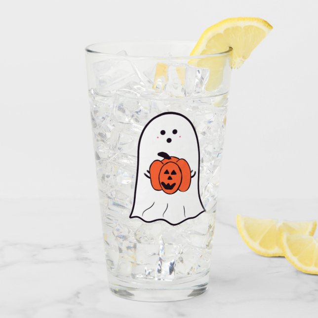 Ghost with Jack-o-Lantern Glass (Back Ice)