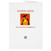 Ghost wolf howling 90th birthday card (Back)