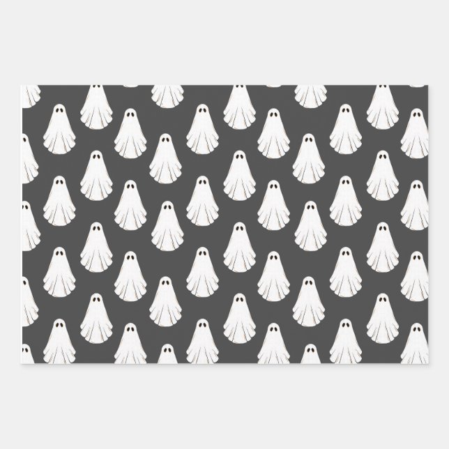 Ghost Wrap Wrapping Paper Sheets (Front)