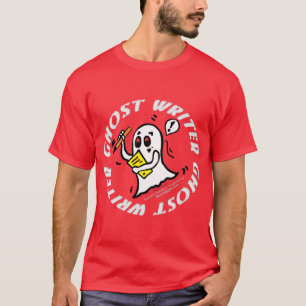 Ghost Writer funny comics writting Haloween author T-Shirt