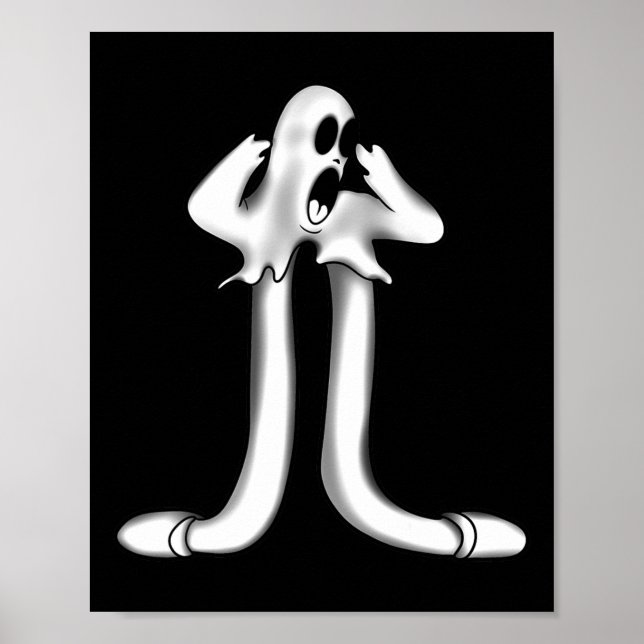 Ghost X Koko The Clown Scary Goth  Poster (Front)