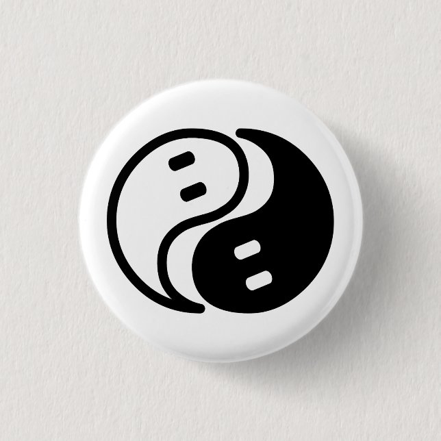 Ghost Yin Yang Button (Front)