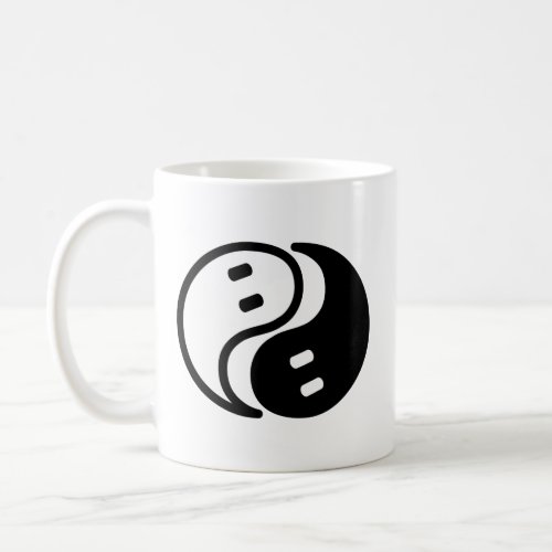 Ghost Yin Yang Coffee Mug
