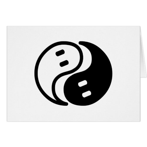 Ghost Yin Yang Greeting Card