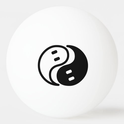 Ghost Yin Yang Ping Pong Ball
