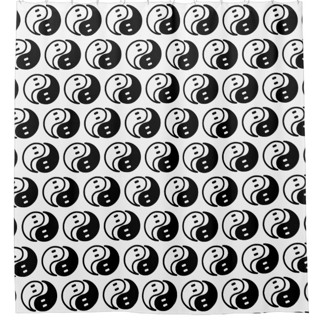 Ghost Yin Yang Shower Curtain (Front)