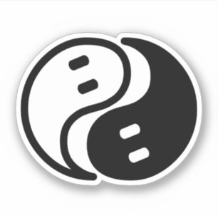 Ghost Yin Yang Sticker