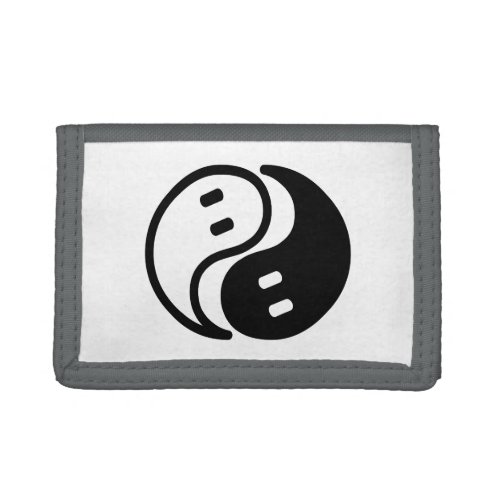 Ghost Yin Yang Trifold Wallet