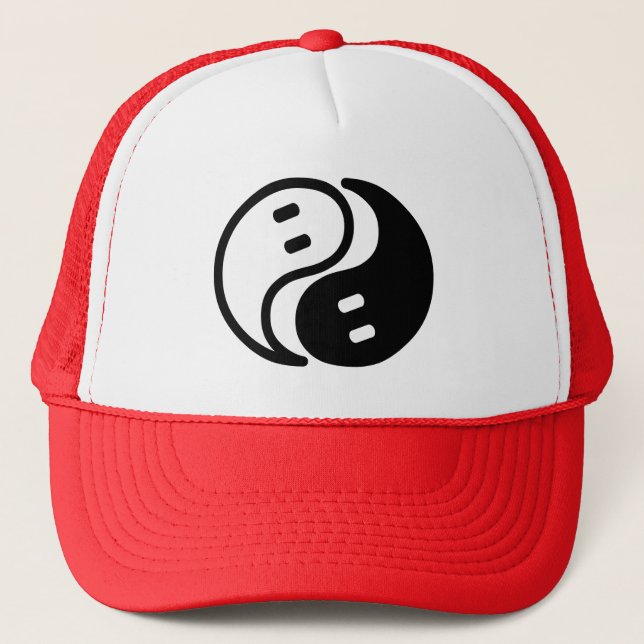 Ghost Yin Yang Trucker Hat (Front)