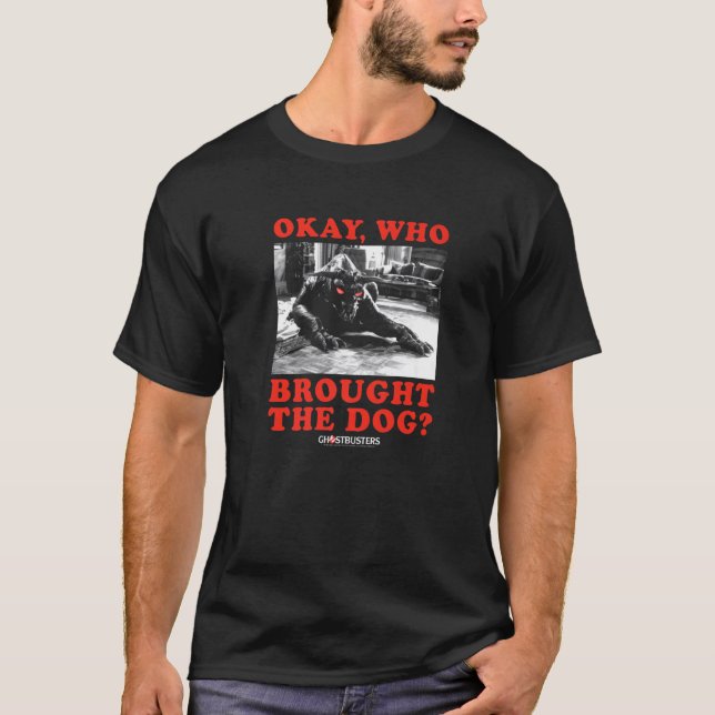 Ghostbusters Who Brought The Dog Premium T-Shirt (Front)