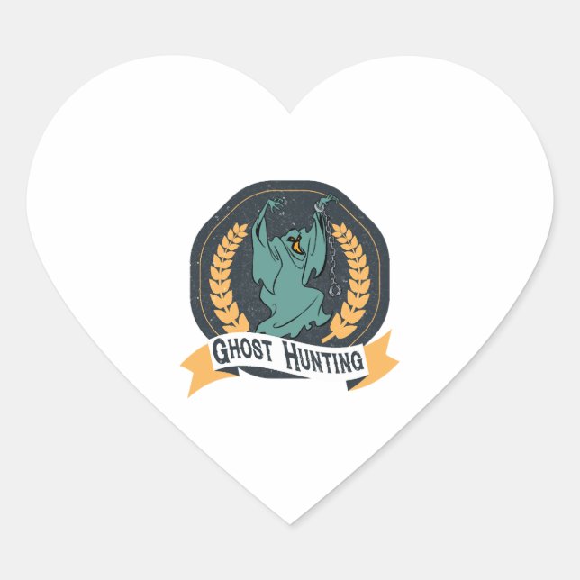 Ghostbusting - Halloween Heart Sticker (Front)