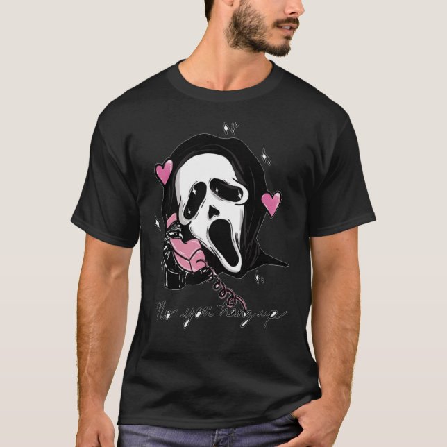 Ghostface Calling Halloween Funny, Scream You Hang T-Shirt (Front)