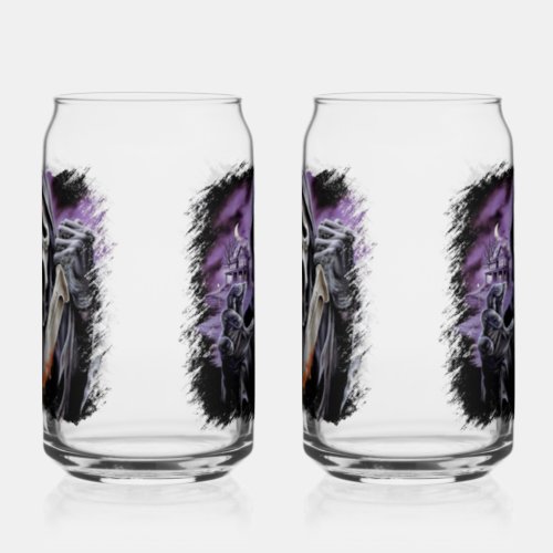 Ghostface Scary halloween spooky design Can Glass