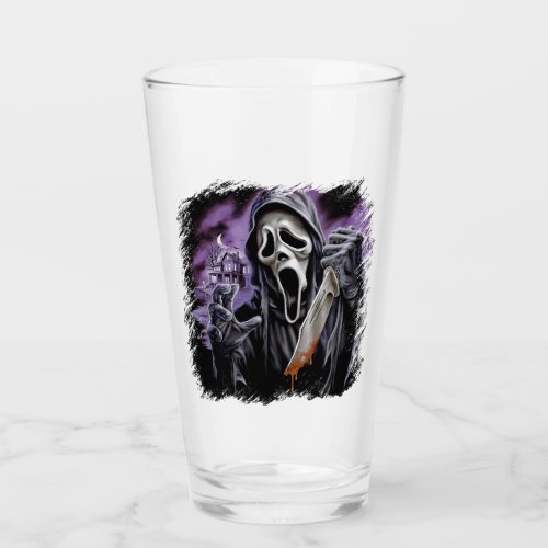 Ghostface Scary halloween spooky design Glass