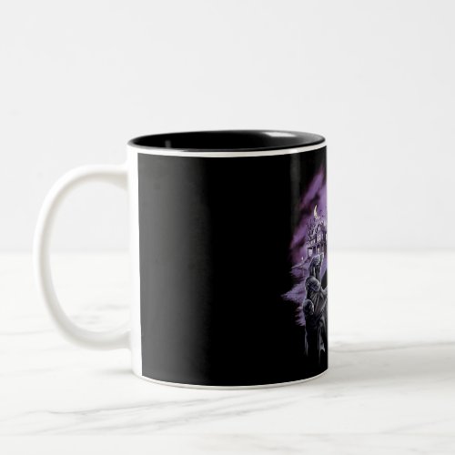 Ghostface Scary halloween spooky design Two_Tone Coffee Mug