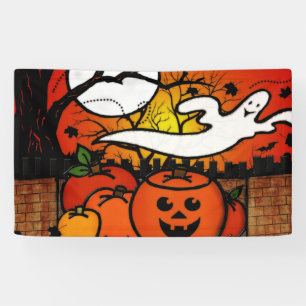 Ghostie Whimsical Halloween Banner