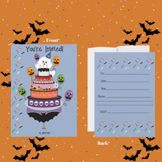 Ghostie's Boo Day Celebration Invitation (Spooktacular invitation for your boo day party.)
