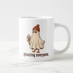 Ghosting Everyone Ghost Goose, Coffee Lover Gift Giant Coffee Mug