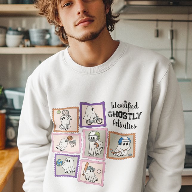 Ghostly Activities - Physically Active Ghosts Sweatshirt (This item is for display purposes only to illustrate the design element. )