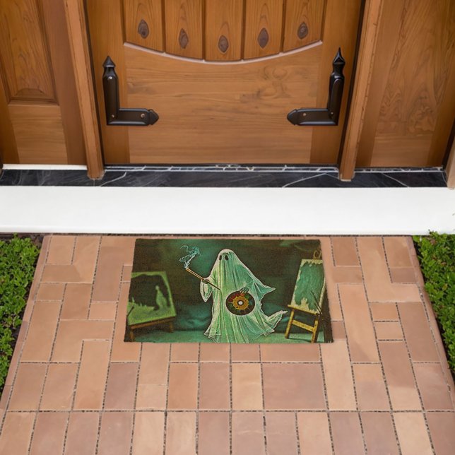 Ghostly Artist's Eerie Masterpiece Fiber Doormat (Insitu (Outdoor))
