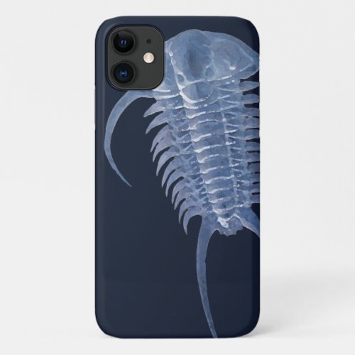 Ghostly Blue Paraceraurus Trilobite iPhone 11 Case