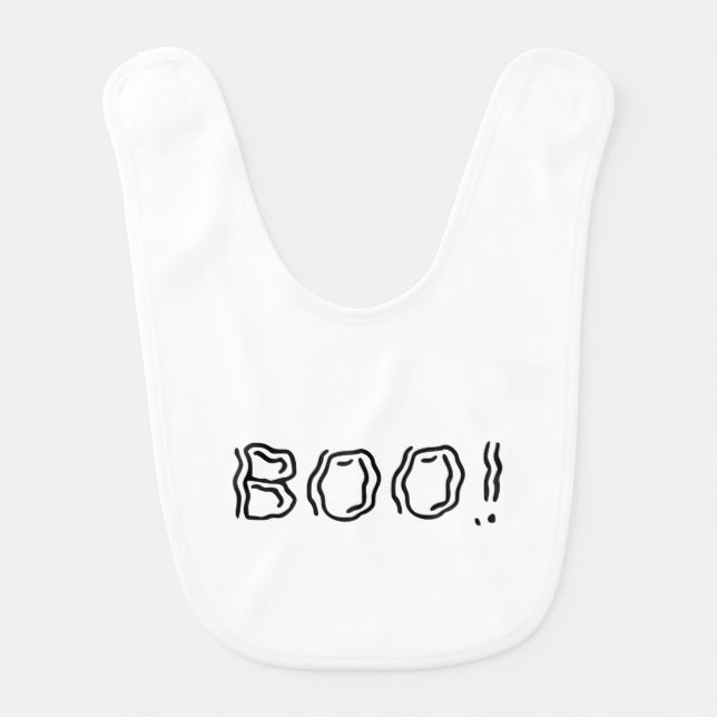 Ghostly Boo! Baby Bib (Front)