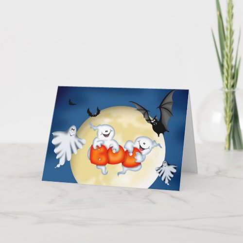 Ghostly Boo Halloween card