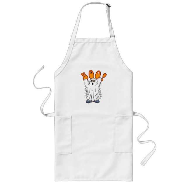 Ghostly Boo Long Apron (Front)