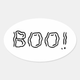 Ghostly Boo! Oval Sticker