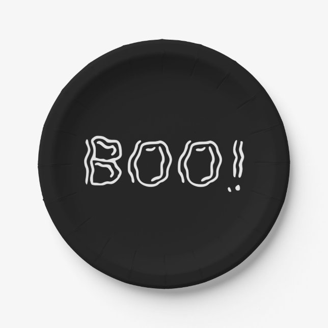 Ghostly Boo! Paper Plates (Front)