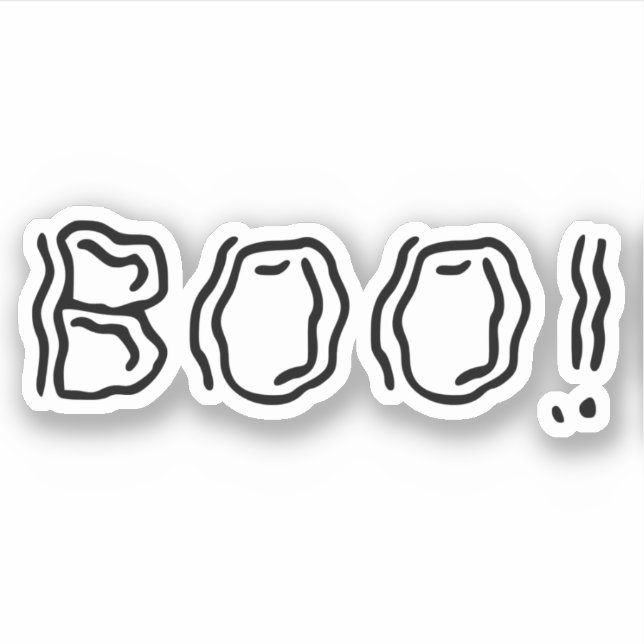 Ghostly Boo! Sticker (Front)