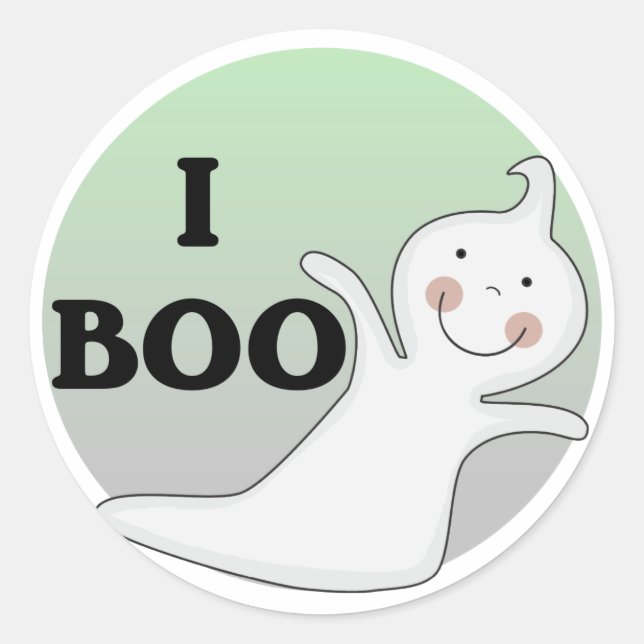 Ghostly Boo Tshirts and Gifts Classic Round Sticker (Front)