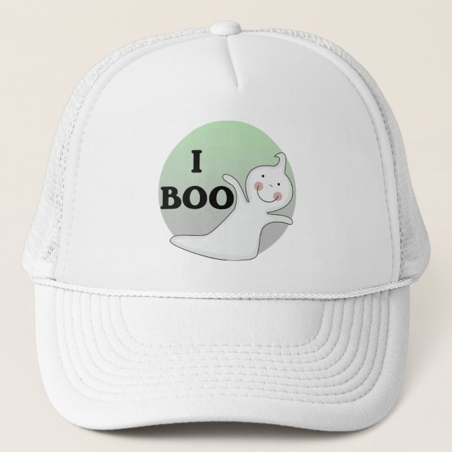 Ghostly Boo Tshirts and Gifts Trucker Hat (Front)
