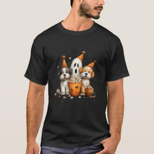 Ghostly Canine Popcorn Party T-Shirt