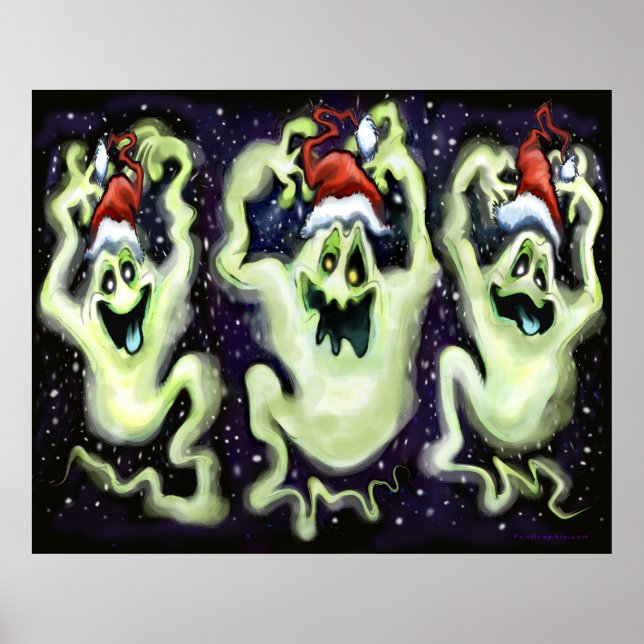 Ghostly Christmas Trio Poster (Front)