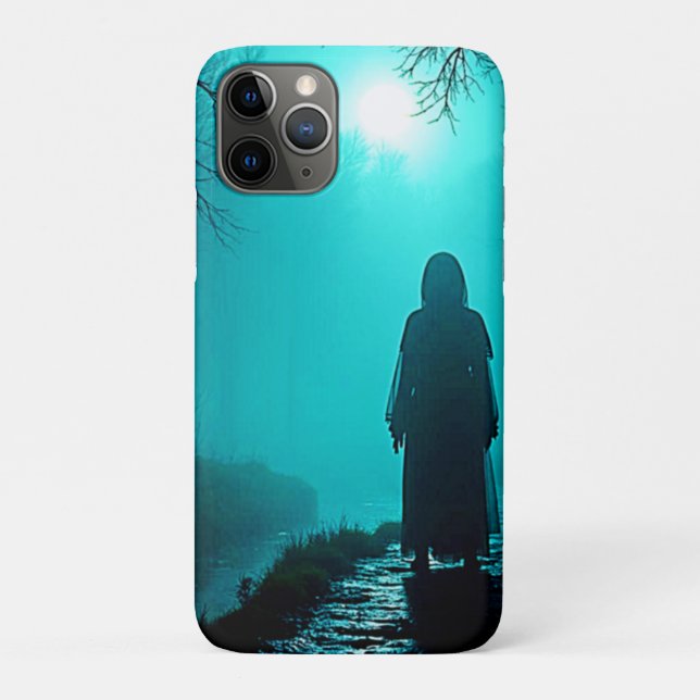 Ghostly Figure in Haunted Woods Design Case-Mate iPhone Case (Back)