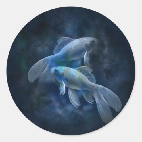 Ghostly Fish Classic Round Sticker