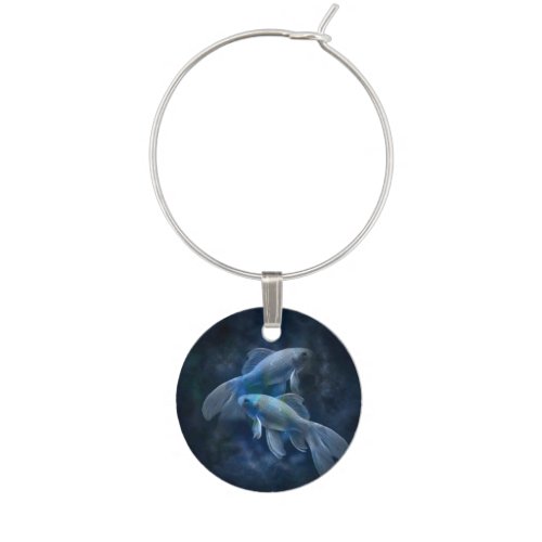 Ghostly Fish Wine Glass Charm