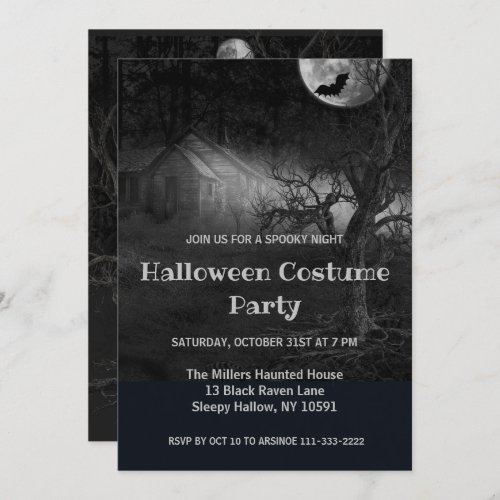 Ghostly Forest Halloween Party Invitation