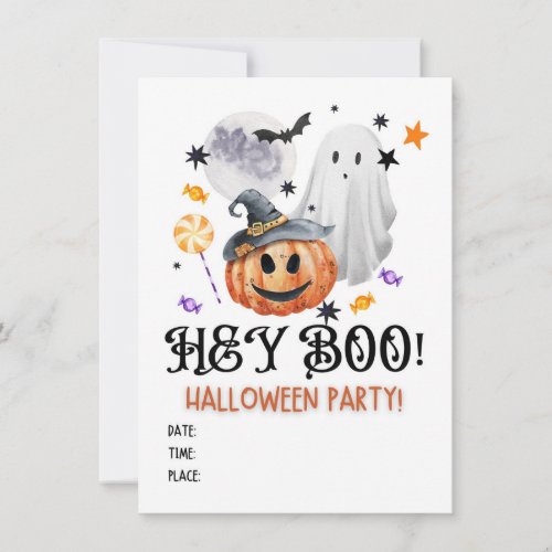 Ghostly Gathering Frightfully Fun Halloween  Invitation