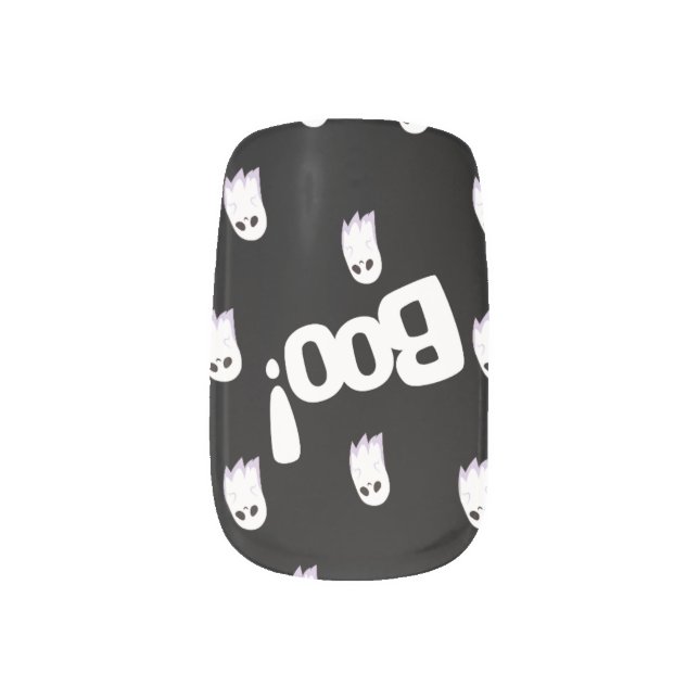 Ghostly Glam Nail Art (Right Thumb)